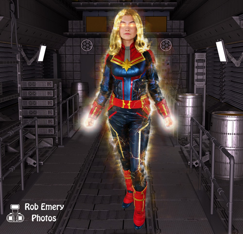 Captain Marvel powering up